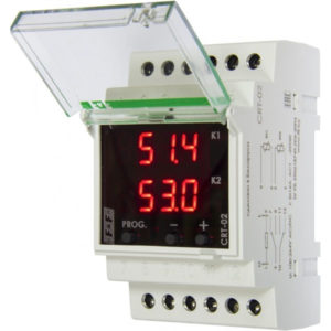 Реле температуры цифровое с датч. CRT-02 (2NС*16А, -50...+140°С, два независм. канала) F&F