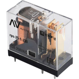 Реле промышленное РП slim 25/1 10A 230В AC AVERES