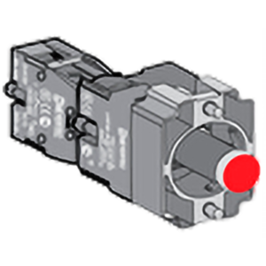 Основание с модулем подсветки, 1NC блок-контакт, красный 220V AC/DC MTB2-BW634
