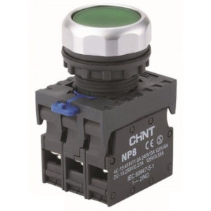 Кнопка управления NP8-10BND/3 1НО зеленая AC110В-220В(LED) IP65