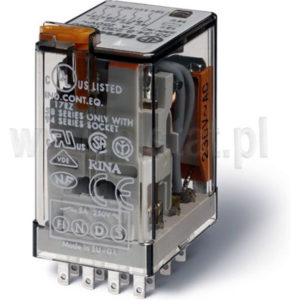 Миниатюрное реле 55.34.9.012.0040 12DC 4гр.к. 7А (FINDER)