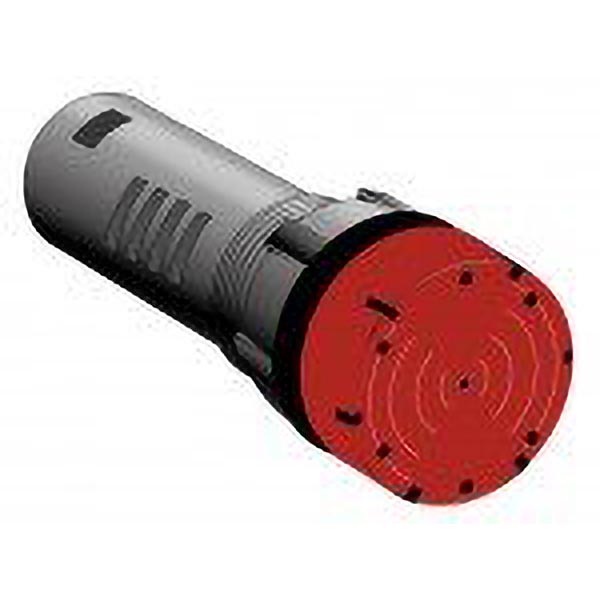 Звонок с подсветкой, 80дБ, красный 24V АC/DC MT22-SM24
