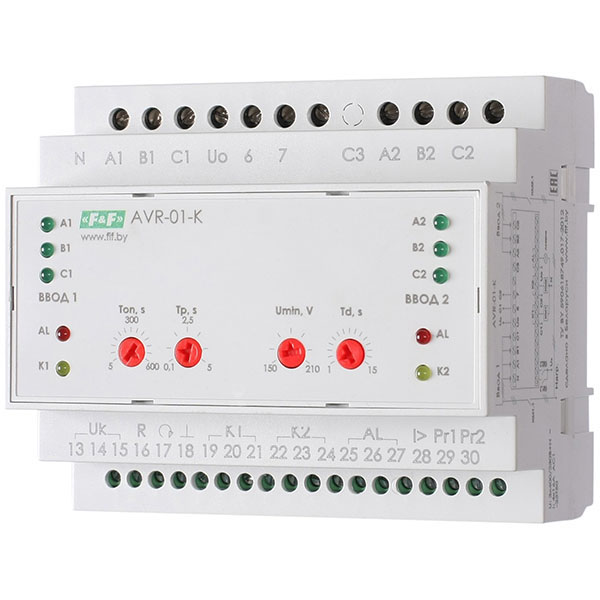Реле АВР AVR-01-K (16А, сеть-сеть)