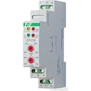 Реле контроля напряжения  CP-710 (1ф,16А, ниж.п150-210В;верх.п230-260)