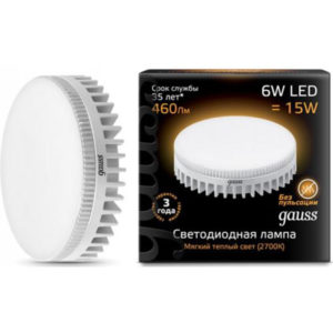Лампа Gauss Elementary LED GX53 6W 220V 2700K 440Lm
