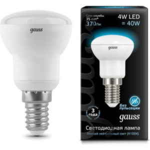 Лампа GAUSS LED R39 E14 4W 220V 4100K 370Lm