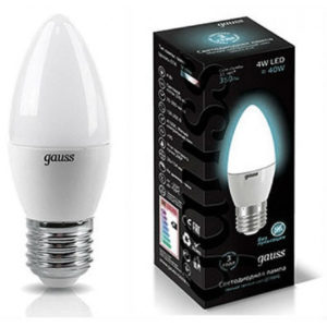 Лампа GAUSS LED Свеча 6,5W 220V E27 4100K 550Lm