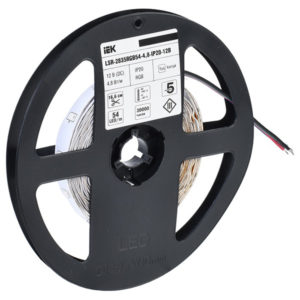 Лента LED 5м LSR-2835RGB54-4,8-IP20-12В 54LED/m 4,8Вт/м RGB IEK
