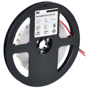 Лента LED 5м LSR-2835W120-9,6-IP20-12В 120LED/m 9,6Вт/м 6500K IEK