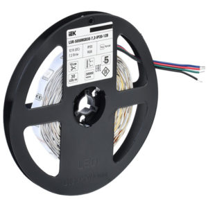 Лента LED 5м LSR-5050RGB30-7,2-IP20-12В 30LED/м 7,2Вт/м RGB IEK