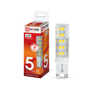Лампа LED-JCD-VC 5Вт 230В G9 6500К 450Лм IN HOME