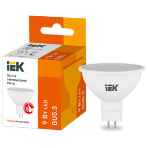 Лампа LED-MR16 софит 9Вт 230В 3000К GU5.3 IEK