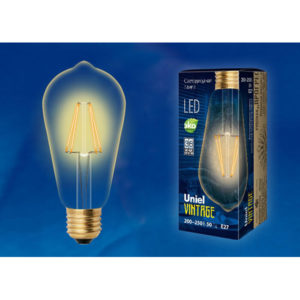 Лампа светодиодная Vintage LED-ST64-5W/GOLDEN/E27 GLV22GO