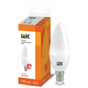 Лампа LED свеча LED-C35 eco 9Вт 230В 3000К E14, IEK