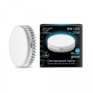 Лампа GAUSS LED DIMMER GX53 8W 220V 4100K 680Lm