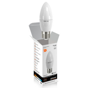 Лампа Gauss Elementary LED  Свеча 6W 220V E14  2700/3000К 420Lm