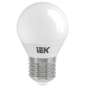 Лампа LED шар LED-G45 eco 5Вт 230В 4000К E27,  450Lm IEK
