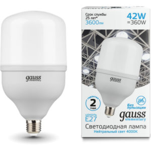 Лампа Gauss Elementary LED T120 E27 42W 3600lm 180-240V 4000K 1/12
