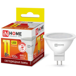 Лампа LED-JCDR-VC 11Вт 230В GU5.3 3000К 820Лм IN HOME