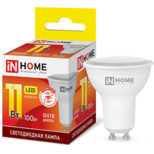 Лампа LED-JCDRC-VC 11Вт 230В GU10 3000К 820Лм IN HOME