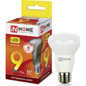 Лампа LED-R63-VC 9Вт 230В Е27 3000К 720Лм IN HOME