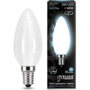 Лампа GAUSS LED Filament Свеча OPAL 5W Е14 4100К 450Lm