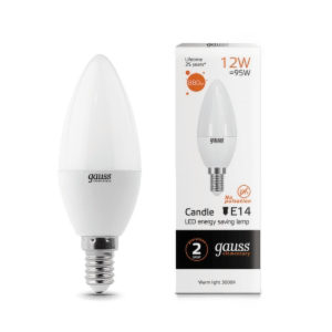 Лампа Gauss Elementary LED  Свеча 12W 220V E14 3000K 880lm