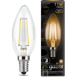 Лампа GAUSS LED Filament Свеча 11W E14 220V 2700К 720lm