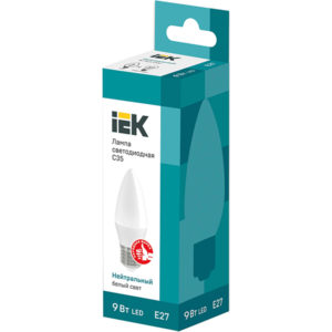 Лампа LED свеча LED-C35 eco 9Вт 230В 4000К E27, IEK