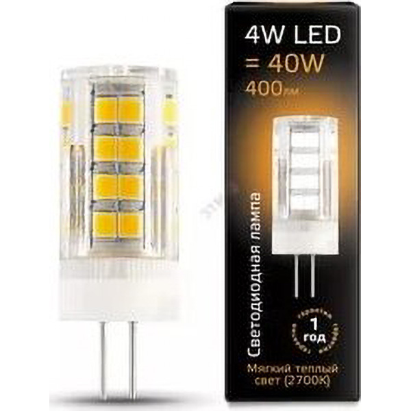 Лампа GAUSS LED G4 4W 220V GU5.3 2700K 400Lm керамика